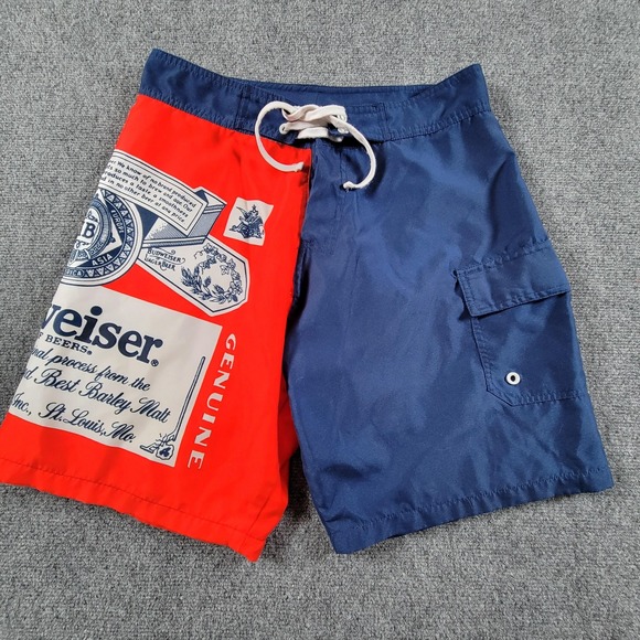 Budweiser Other - Budweiser Board Shorts Mens Medium Beer Pocket Colorblock Swim Trunks